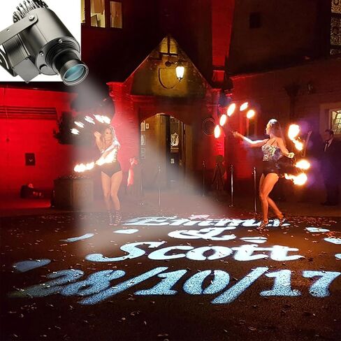 100W LED Logo GOBO Projector DJ Effect Light Including Free Custom Glass GOBO to Project Image for Advertising Business Hotel Company Store Wedding Indoor and Outdoor Use in Saudi Arabia