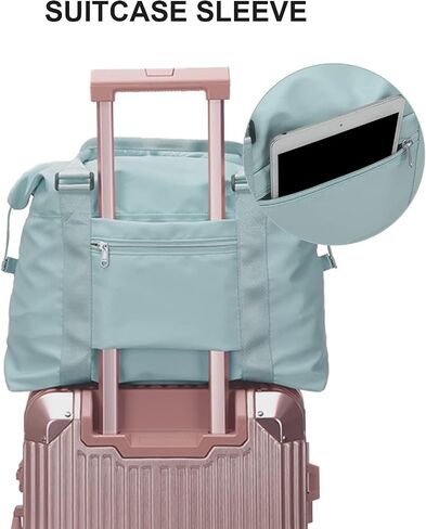 Sport Travel Duffle Bag Large Gym Tote Bag for Women, Weekender Carry on Bag for Airplane, Ladies Beach Overnight Bag Waterproof Luggage Bag with Wet Pocket in Kuwait