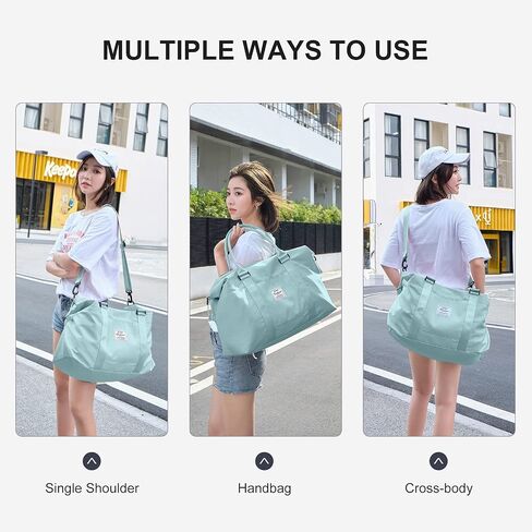 Sport Travel Duffle Bag Large Gym Tote Bag for Women, Weekender Carry on Bag for Airplane, Ladies Beach Overnight Bag Waterproof Luggage Bag with Wet Pocket in Kuwait