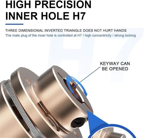 L1-B-D34L33 LE2-B-D34L45 Flange اقتران LE D34L33/45 مقرنة محرك مرنة مقرنة الألوفيات المصنفة العالمية للمفصل العالمي للطابعة 3D CNC 1PC (L1-B-D34L33-5X12) in Saudi Arabia