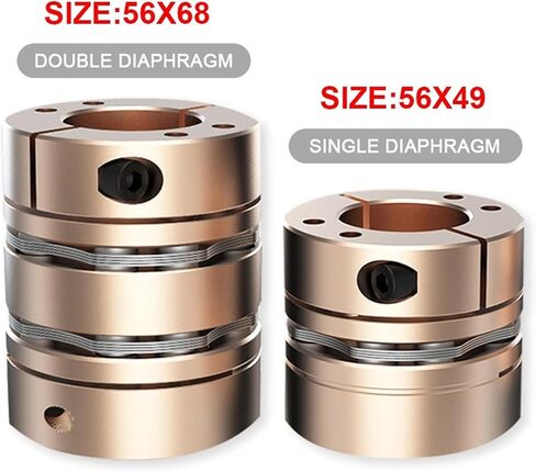 LDG1-B-D56L49 LDG2-B-D56L68 Flexible Motor Shaft Coupler LDG D56L49/L68 Diaphragms Aluminium Coupling Cardan Accessories Connector for 3D Printer CNC 1Pcs(LDG2-B-D56L68-20X20) in Saudi Arabia
