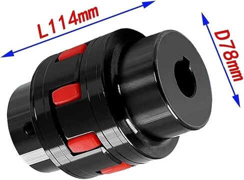 GR38 XL4 D78L114 12/18/22/28/32/35/40/45mm CNC Motor Ballscrew Jaw Spider Plum Steel Shaft Coupler Flexible Couplin 1Pcs(16x20) in Saudi Arabia