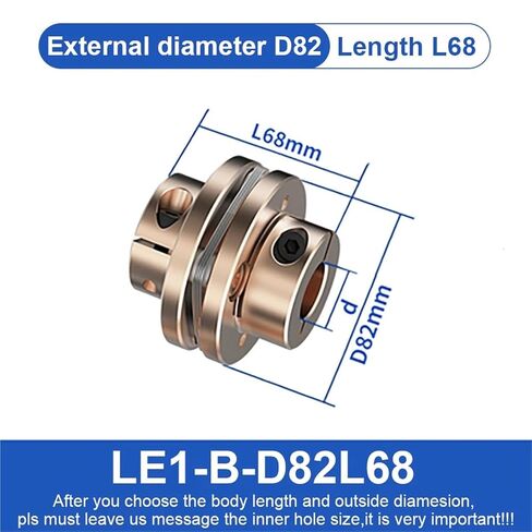 L1-B-D82L68 LE2-B-D82L98 اقتران LE D82L68/98 مقرنة حركية مرنة مقرنة الألومنيوم مفصل عالمي للطابعة 3D CNC 1PCs (LE2-B-D82L98-29X29) in Saudi Arabia
