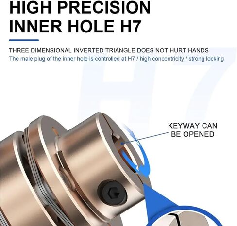 LED1-B-D26L26 LED2-B-D26L35 Flange Coupling LED D26L26/35 Flexible Motor Shaft Coupler Aluminium Diaphragms Universal Joint for 3D Printer 1Pcs(LED1-B-D26L26-5X12) in Saudi Arabia