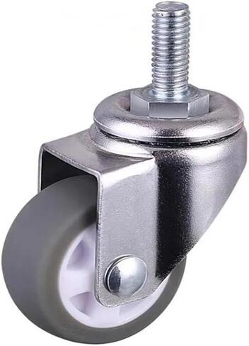 4 Pieces/Batch casters 1/1.25/1.5/2 inches Gray TPE Screw casters M6/M8/M10 Silent Wheels Diameter 25/38/50mm Household(1.5 Inch) in Saudi Arabia