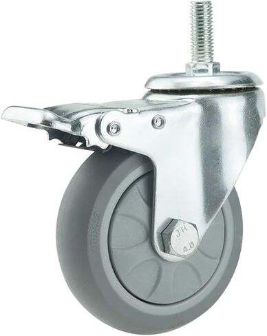 1PCS Casters Heavy Duty 3/4/5 Inch Locking Trolley Swivel Casters Trolley Wheels High Load Industrial Wheelbarrow(1pcs Swivel Wheel,3 inch) in Saudi Arabia