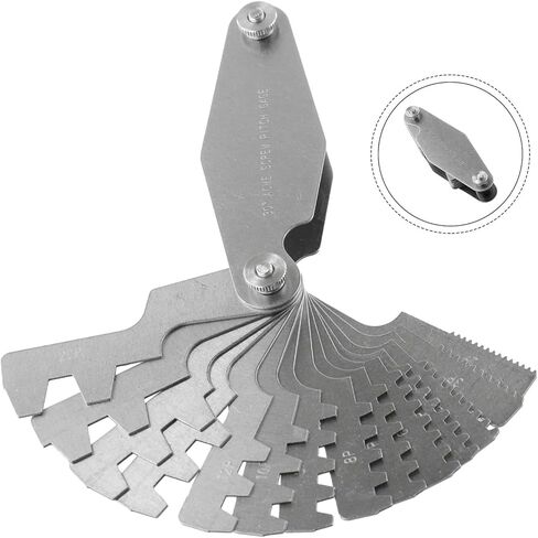 الفولاذ المقاوم للصدأ لـ ACME TR30 Gauge 30 درجة المسمار أداة قياس 2P-20p 14 شفرات in Saudi Arabia