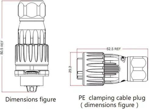 7 دبوس الطاقة الدائرية موصل الإناث في الهواء الطلق مقاوم للماء IP67 Metal M20 in Kuwait