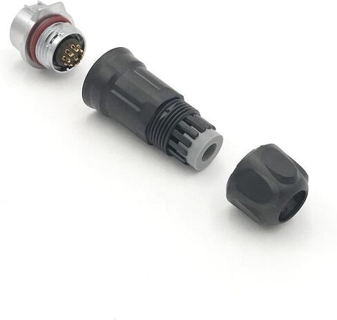9-pin M16 size power signal connector female base waterproof IP67 in Saudi Arabia