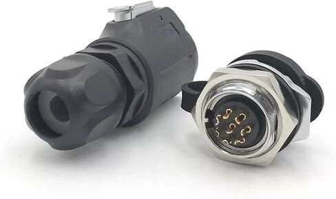 8-pin M16 size power signal connector male and female socket outdoor IP67 in Saudi Arabia