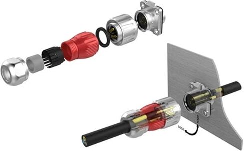 10 دبوس الطاقة الدائرية الموصل الإناث في الهواء الطلق IP67 in Kuwait