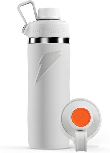 Gatorade 'العمل الإضافي' 22 أوقية زجاجة ماء من الفولاذ المقاوم للصدأ ، قبعة القش ، أحمر/أزرق in Kuwait