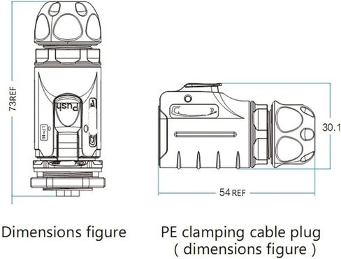 موصل الطاقة بحجم 7 دبوس ، كابل إلى الكابل ، IP67 مقاوم للماء في الهواء الطلق in Kuwait