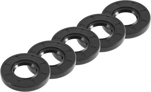 Universal Oil Seal TC Double Lip W Steel Spring Seal Ring Rotary Shaft Seal 25x52x7mm High Pressure NBR Rubber Black 5pcs in Saudi Arabia