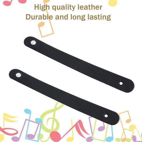 4pcs Leather Guitar Neck Strap, Ukulele Acoustic Guitar Headstock Strap Tie with Button for Guitars Amp Headphone Adapter, Straps Lock Straps Adapte Locking Guitars Accessories for Electric Bass in Saudi Arabia