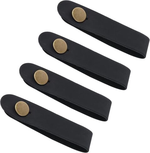 4pcs Leather Guitar Neck Strap, Ukulele Acoustic Guitar Headstock Strap Tie with Button for Guitars Amp Headphone Adapter, Straps Lock Straps Adapte Locking Guitars Accessories for Electric Bass in Saudi Arabia