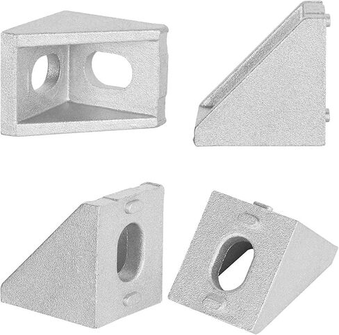 20pcs 2020 Angle Bracket Aluminum Extrusion Angle Bracket Right Angle T Slot Angle Bracket Support Aluminum Extrusion Profile in Saudi Arabia