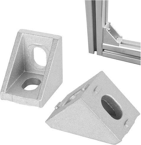 20pcs 2020 Angle Bracket Aluminum Extrusion Angle Bracket Right Angle T Slot Angle Bracket Support Aluminum Extrusion Profile in Saudi Arabia