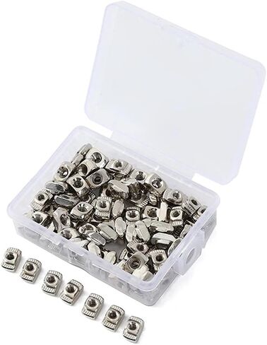 100pcs/boxM3 M4 M5 20 Series Slot T NutSliding T NutHammer Drop Nut Fastening Connector2020 Aluminum Extrusion(M3) in Saudi Arabia