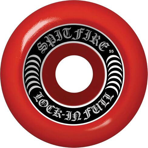 Spitfire Wheels Formula Four Lock-in Full Red Skateboard Wheels - 55mm 99a (Set of 4) in Saudi Arabia