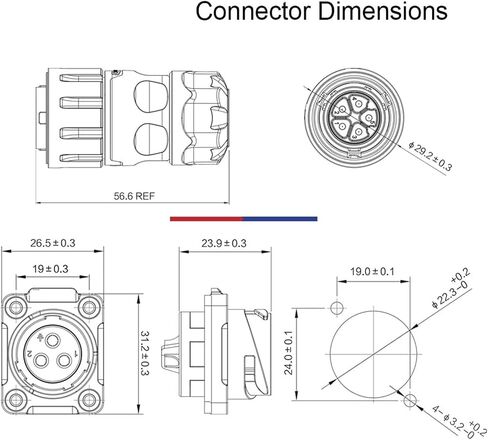M20 2/3/4 Pin Cable to Board PBT Plastic Panel Mount Waterproof IP68 Connector(12P,Socket Only) in Saudi Arabia