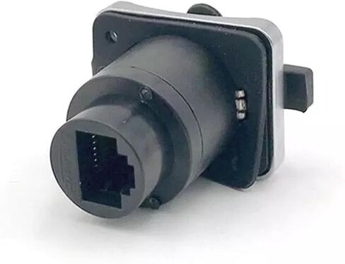 Ethernet Connector RJ45 Socket Panel Mount Socket Waterproof IP67 Fast Data in Saudi Arabia