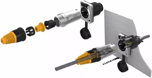 Ethernet Connector RJ45 Socket Panel Mount Socket Waterproof IP67 Fast Data in Saudi Arabia