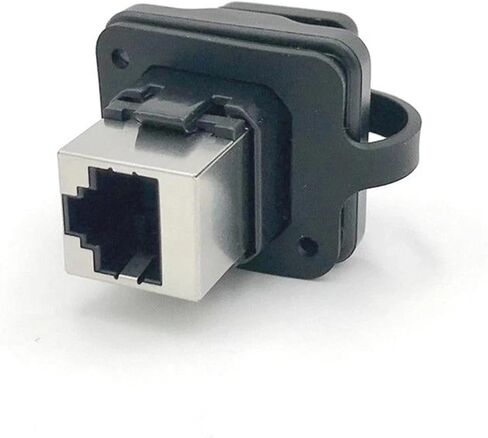 Ethernet Connector RJ45 Female Socket Port Panel Mount Waterproof IP67 Fast Data in Saudi Arabia