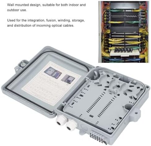 Optical Fiber 12 Core Waterproof Fiber Optic Splitter Box for SC FC PLC, FTTH Optical Splicing Box, Compact Design, Material in Saudi Arabia