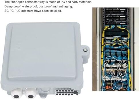 Optical Fiber 12 Core Waterproof Fiber Optic Splitter Box for SC FC PLC, FTTH Optical Splicing Box, Compact Design, Material in Saudi Arabia