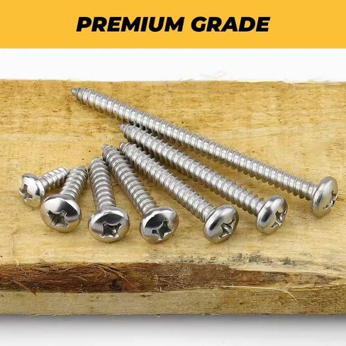 100 pack #8 × 1-1/4 "براغي النقر على رأس المقلاة لخشب/ورقة معدن/البلاستي in Kuwait