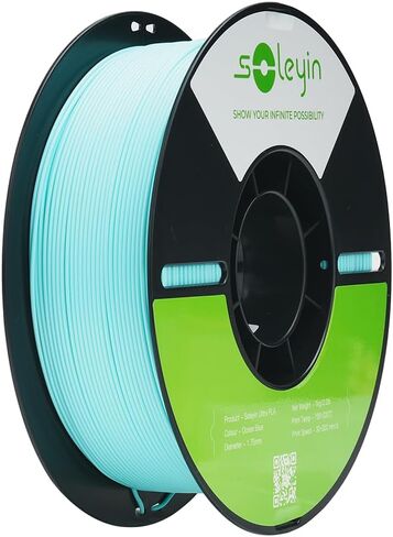 Soleyin Ultra PLA 3D Printer Filament PLA Filament 1.75mm, High Speed 30-300mm/s Dimensional Accuracy +/- 0.02mm, Fit Most FDM 3D Printers, 1kg Spool (2.2lbs) (Gray) in Saudi Arabia