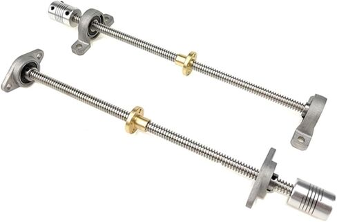 برغي الكرة المعدنية صامدة 1met 100mm-600mm CNC T8 برغي الرصاص 8 ملم +النحاس النحاس Nut +Kfl08 Bracket +اقتران مرن (100 مم) in Saudi Arabia