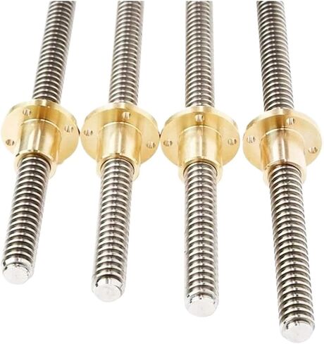 Metal Ball Screw nut T12 Lead Screw Stainless Steel Trapezoidal Screw Brass Nut Pitch 2mm Lead 10mm Trapezoidal Rod(100mm) in Saudi Arabia