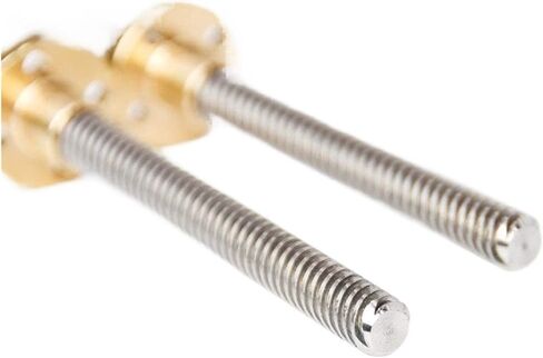 Metal Ball Screw nut T12 Lead Screw Stainless Steel Trapezoidal Screw Brass Nut Pitch 2mm Lead 10mm Trapezoidal Rod(100mm) in Saudi Arabia