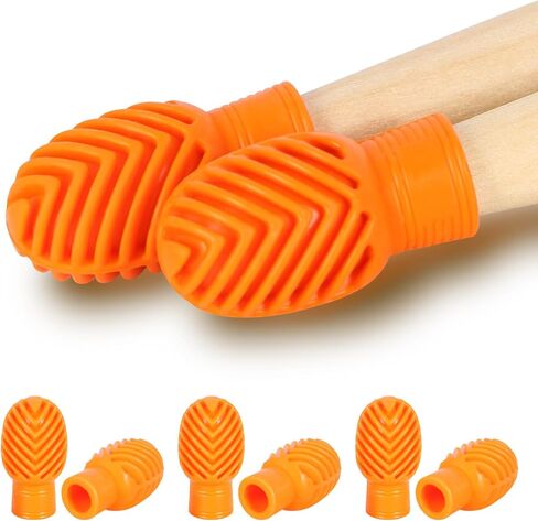 4 Pack Drumstick Dampeners for Silent Practice Drums Silicone Drumstick Tips Replace Your Drum Practice Pads & Protect Drumsticks Reduce the Noise of the Drumsticks Hitting the Drum Surface（Black） in Kuwait