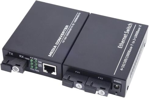 1 زوج من محولات الوسائط الألياف Gigabit 10/100/1000 ميغابت في الثانية في الثانية 20 كم 2 كيلومتر إلى 2 منافذ التلامس المادي في UPC/الزاوية (محول 1000 متر) in Kuwait