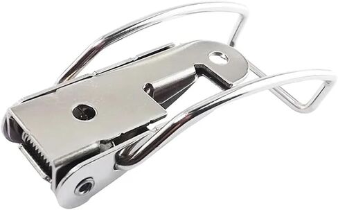 Stainless Steel Cabinet Boxes Hasp Lock Spring Loaded Latch Catch Toggle Locks Buckle for Sliding Door Window Toolbox 1Pcs(Iron Nickel Plated) in Saudi Arabia