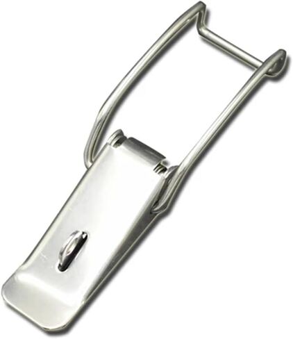 Stainless Steel Cabinet Boxes Hasp Lock Spring Loaded Latch Catch Toggle Locks Buckle for Sliding Door Window Toolbox 1Pcs(Iron Nickel Plated) in Saudi Arabia