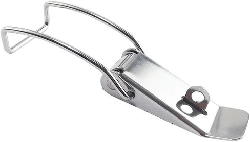 Stainless Steel Cabinet Boxes Hasp Lock Spring Loaded Latch Catch Toggle Locks Buckle for Sliding Door Window Toolbox 1Pcs(Iron Nickel Plated) in Saudi Arabia
