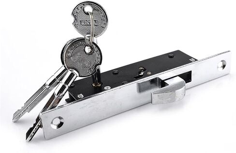 Sliding Door Lock Zinc Alloy Window Locks Wood Gate Floor Lock with Cross Keys for Furniture Hardware 1Pcs in Saudi Arabia