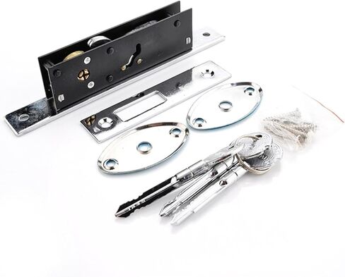 Sliding Door Lock Zinc Alloy Window Locks Wood Gate Floor Lock with Cross Keys for Furniture Hardware 1Pcs in Saudi Arabia