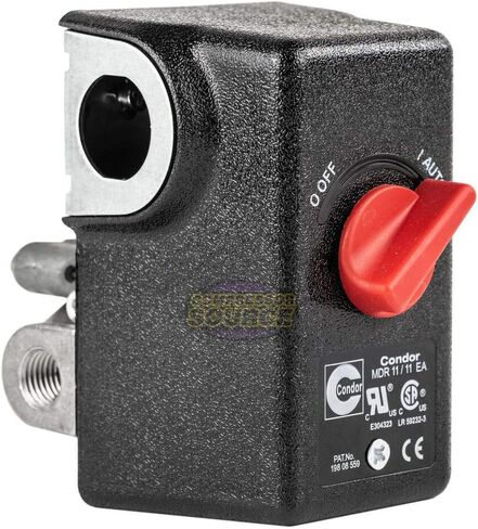 FYSSHUO 4-Port 1/4" FNPT MDR11/11, 11KC2E Pressure Switch Control Valve, 140-175PSI, Black, Push Button, Pressure Actuator, Normally Closed, Automatic Operation, IP54 Rated in Saudi Arabia