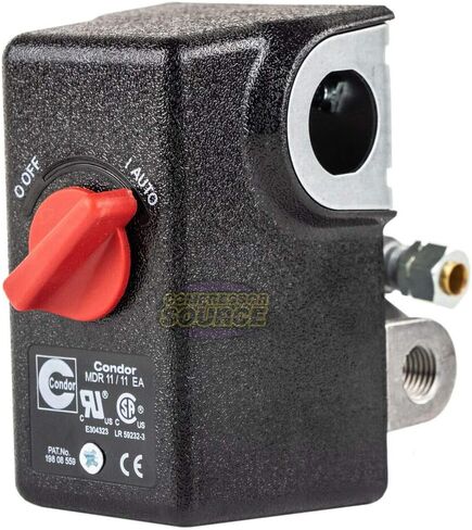 FYSSHUO 4-Port 1/4" FNPT MDR11/11, 11KC2E Pressure Switch Control Valve, 140-175PSI, Black, Push Button, Pressure Actuator, Normally Closed, Automatic Operation, IP54 Rated in Saudi Arabia
