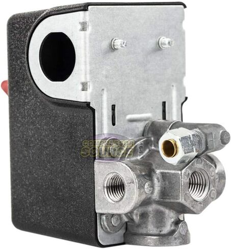 FYSSHUO 4-Port 1/4" FNPT MDR11/11, 11KC2E Pressure Switch Control Valve, 140-175PSI, Black, Push Button, Pressure Actuator, Normally Closed, Automatic Operation, IP54 Rated in Saudi Arabia