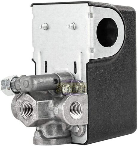 FYSSHUO 4-Port 1/4" FNPT MDR11/11, 11KC2E Pressure Switch Control Valve, 140-175PSI, Black, Push Button, Pressure Actuator, Normally Closed, Automatic Operation, IP54 Rated in Saudi Arabia
