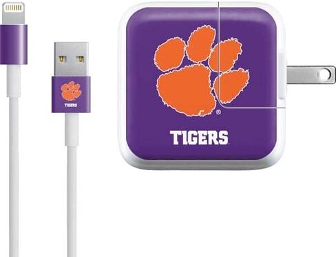 Skinit Decal Other Skin Compatible with iPad Charger (10W USB) - Officially Licensed Clemson University White Jersey Design in Saudi Arabia