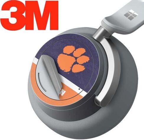 Skinit Decal Audio Skin Compatible with Surface Headphones - Officially Licensed Clemson University White Jersey Design in Saudi Arabia
