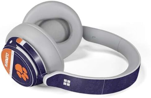 Skinit Decal Audio Skin Compatible with Surface Headphones - Officially Licensed Clemson University White Jersey Design in Saudi Arabia