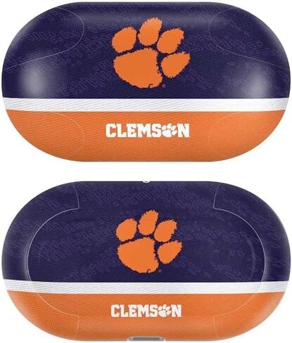 Skinit Decal Audio Skin Compatible with Galaxy Buds Plus - Officially Licensed Clemson University White Jersey Design in Saudi Arabia